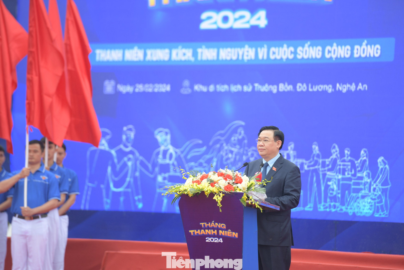 Chủ tịch Quốc hội Vương Đình Huệ phát biểu chỉ đạo tại buổi lễ. Chủ tịch Quốc hội Vương Đình Huệ phát biểu chỉ đạo tại buổi lễ.