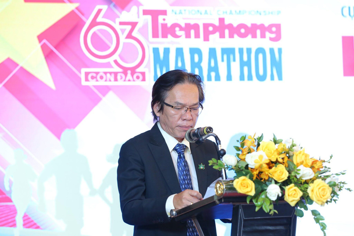 Ông Nguyễn An – Giám đốc thương mại Công ty sâm Ngọc Linh Kon Tum K5 phát biểu tại buổi họp báo Tiền Phong Marathon 2022. Ông Nguyễn An – Giám đốc thương mại Công ty sâm Ngọc Linh Kon Tum K5 phát biểu tại buổi họp báo Tiền Phong Marathon 2022.