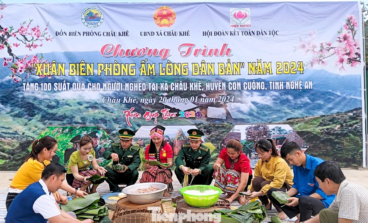 Cận Tết Nguyên đán 2024, nhiều đơn vị Bộ đội Biên phòng Nghệ An đã phối hợp với chính quyền địa phương, các trường học cùng các nhà hảo tâm tổ chức nhiều hoạt động vui Tết, đón Xuân ý nghĩa như: “Xuân Biên phòng - Ấm lòng dân bản”, “Tết vì người nghèo”, “Tết ấm tình thương”, “Tết ấm biên cương”, “Xuân yêu thương, Tết sum vầy”…