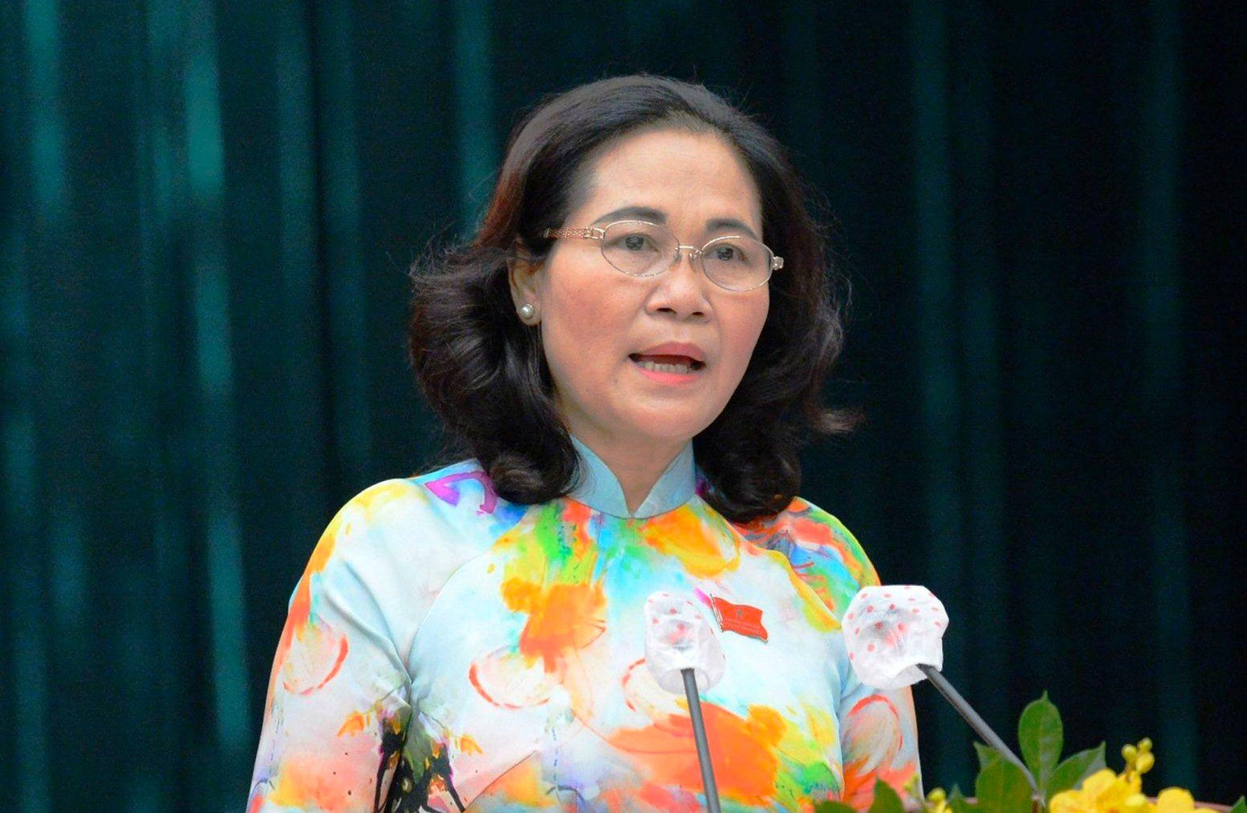 Chủ tịch HĐND TPHCM Nguyễn Thị Lệ phát biểu khai mạc kỳ họp chuyên đề vào sáng 7/4