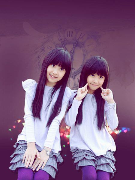 Hình ảnh hai thiên thần khi còn nhỏ.