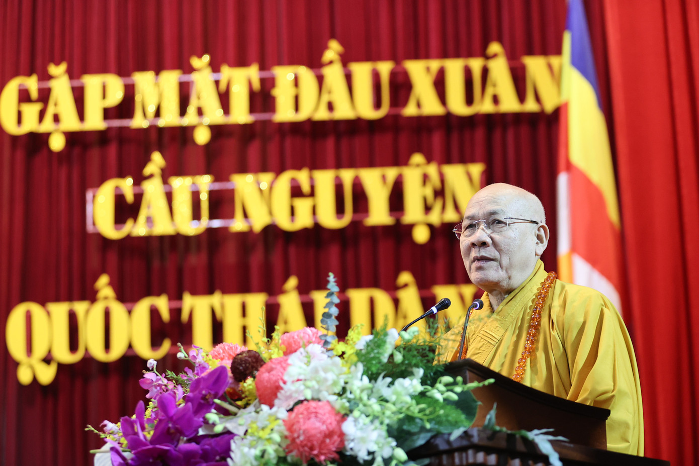 Hòa thượng Thích Quảng Tùng nhắn nhủ các tăng, ni sinh không ngừng tu học, trưởng dưỡng tâm Phật.