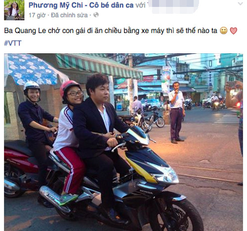Quang Lê 'khoe' ảnh không đội mũ bảo hiểm ngồi xe máy dạo phố ảnh 2