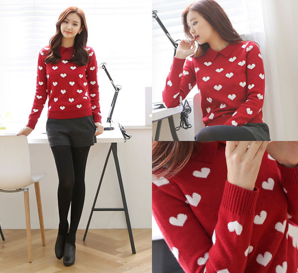 Với cô nàng nữ tính, dáng áo len có cổ khá được yêu thích