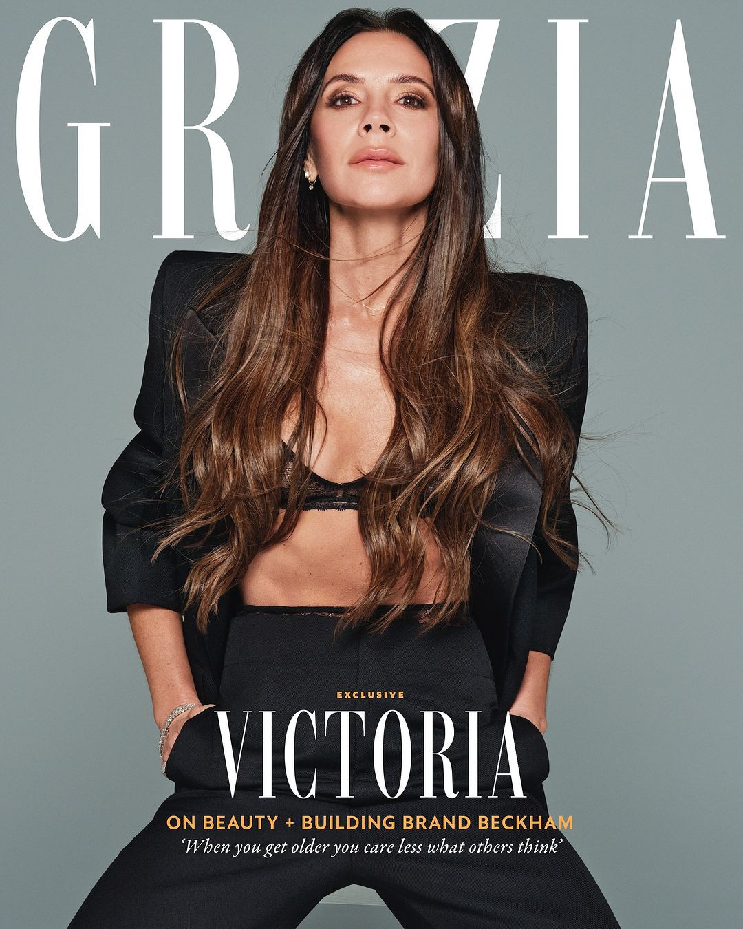 Victoria Beckham gợi cảm và kiêu hãnh trên bìa tạp chí Grazia.