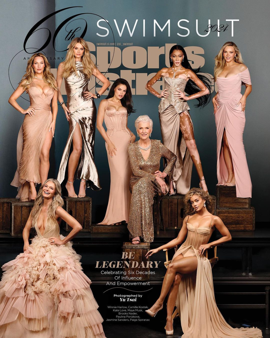 Ẩn bản kỷ niệm 60 năm quy tụ 27 huyền thoại làm nên thương hiệu tạp chí áo tắm hot nhất hành tinh của SI Swimsuit. Ẩn bản kỷ niệm 60 năm quy tụ 27 huyền thoại làm nên thương hiệu tạp chí áo tắm hot nhất hành tinh của SI Swimsuit.