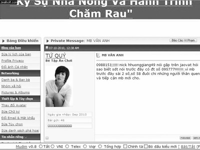 Các mẫu report "hàng" và "máy bay" của một số thành viên tại diễn đàn "ăn chơi…”. Ảnh: PV. Các mẫu report