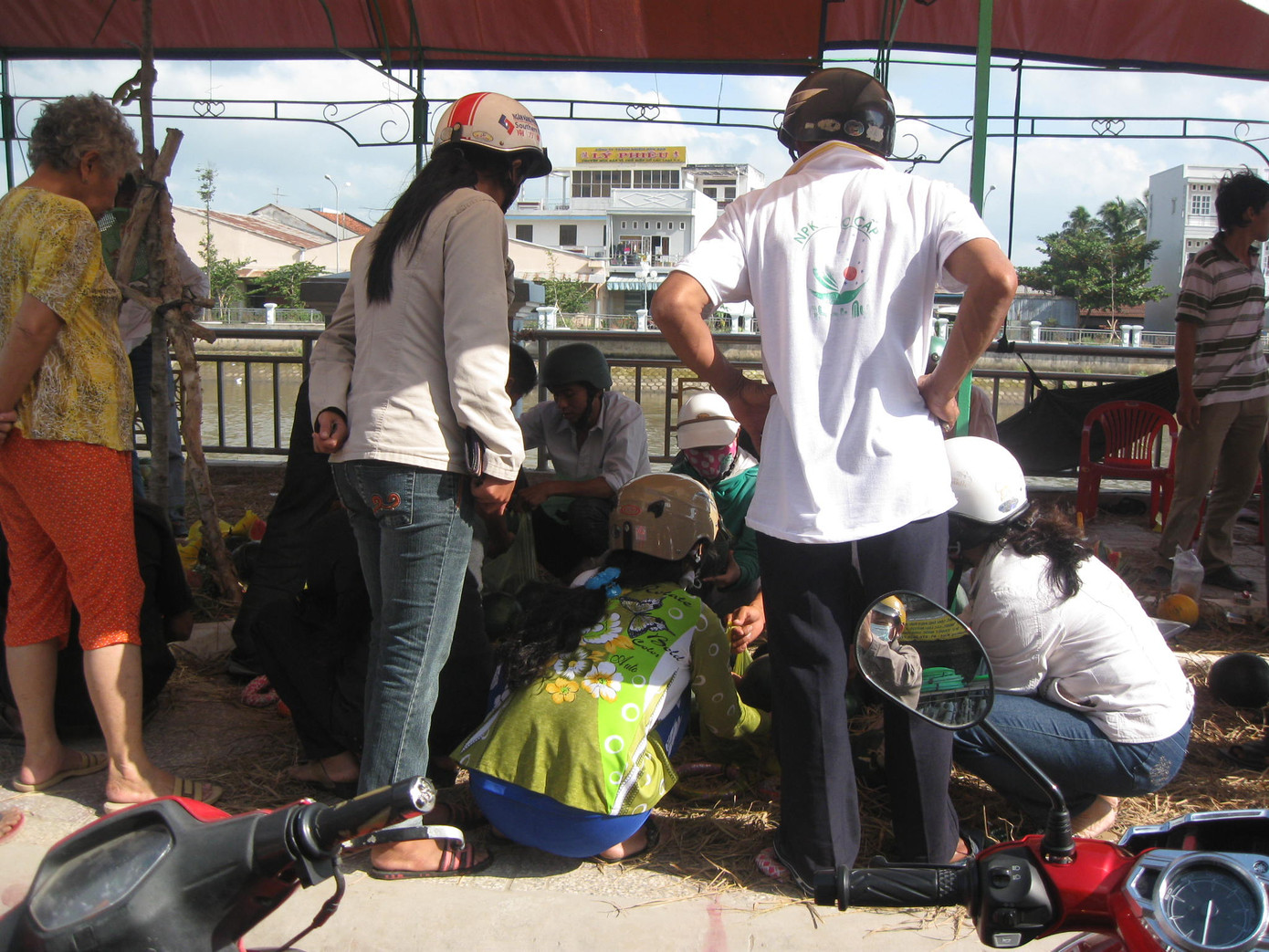 Chen nhau mua dưa về chưng tết