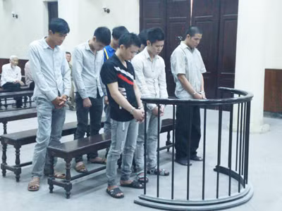 Các bị cáo tại tòa