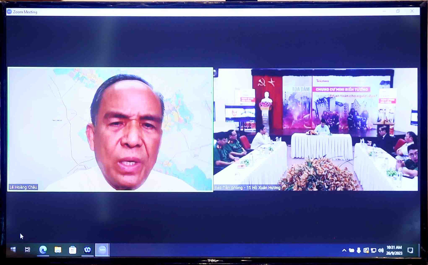 Ông Lê Hoàng Châu tham dự tọa đàm theo hình thức trực tuyến.