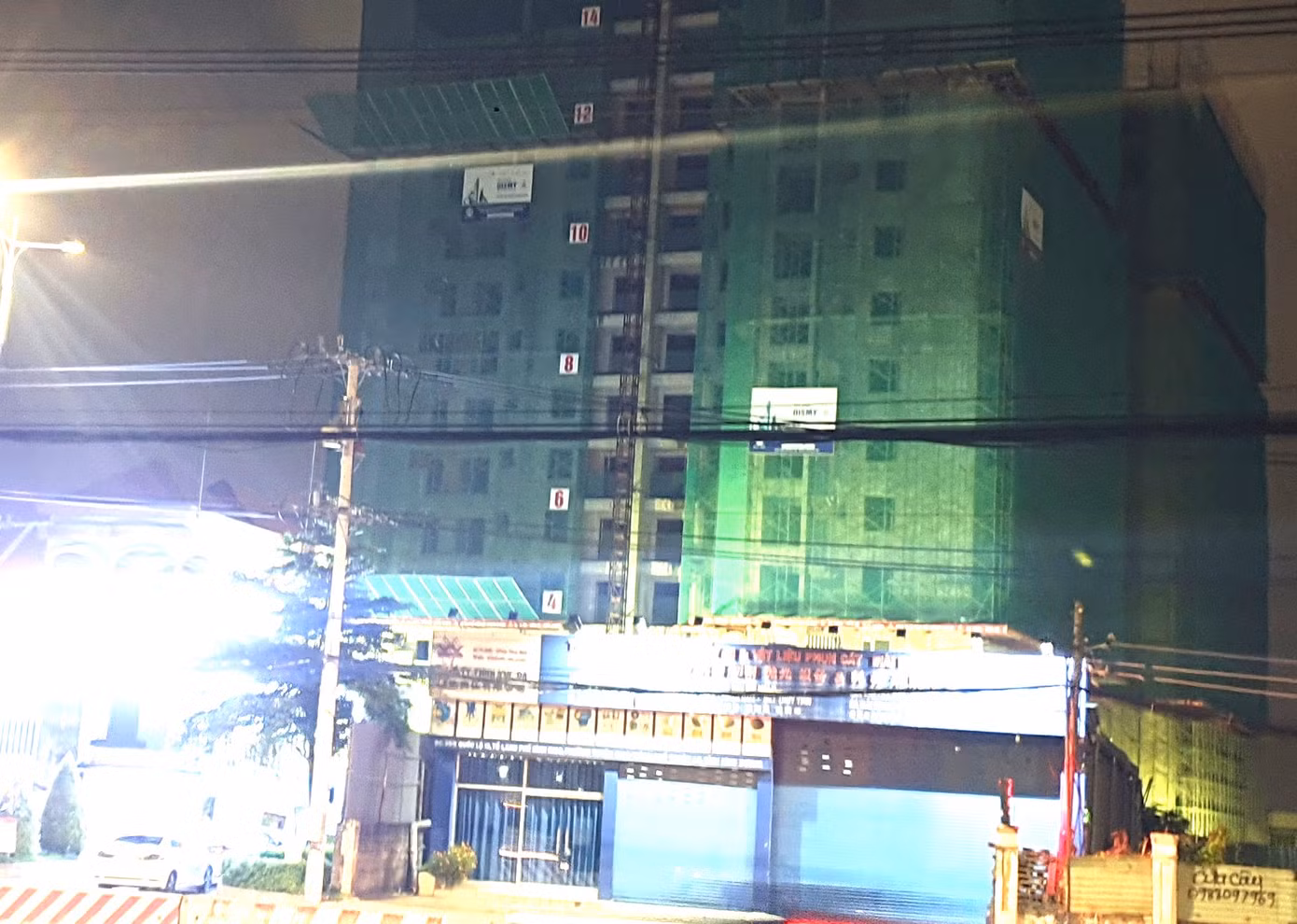 Công trình chung cư nơi xảy ra vụ việc. Ảnh: CTV