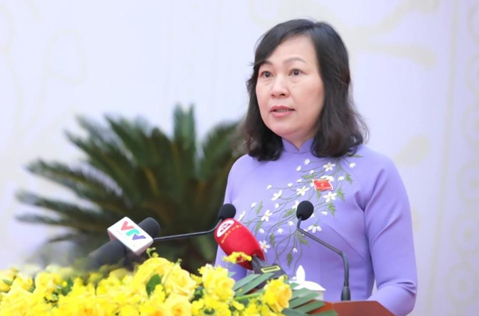 Phó Bí thư Thường trực Tỉnh ủy, Chủ tịch HĐND tỉnh Bình Phước Huỳnh Thị Hằng phát biểu tại kỳ họp (Ảnh: Trương Hiện) Phó Bí thư Thường trực Tỉnh ủy, Chủ tịch HĐND tỉnh Bình Phước Huỳnh Thị Hằng phát biểu tại kỳ họp (Ảnh: Trương Hiện)