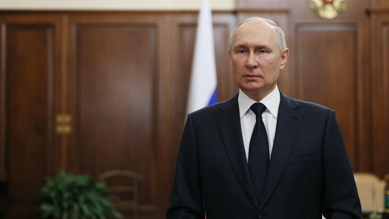 Tổng thống Nga Vladimir Putin phát biểu trước quốc dân ngày 26/6/2023. (Ảnh: Sputnik)