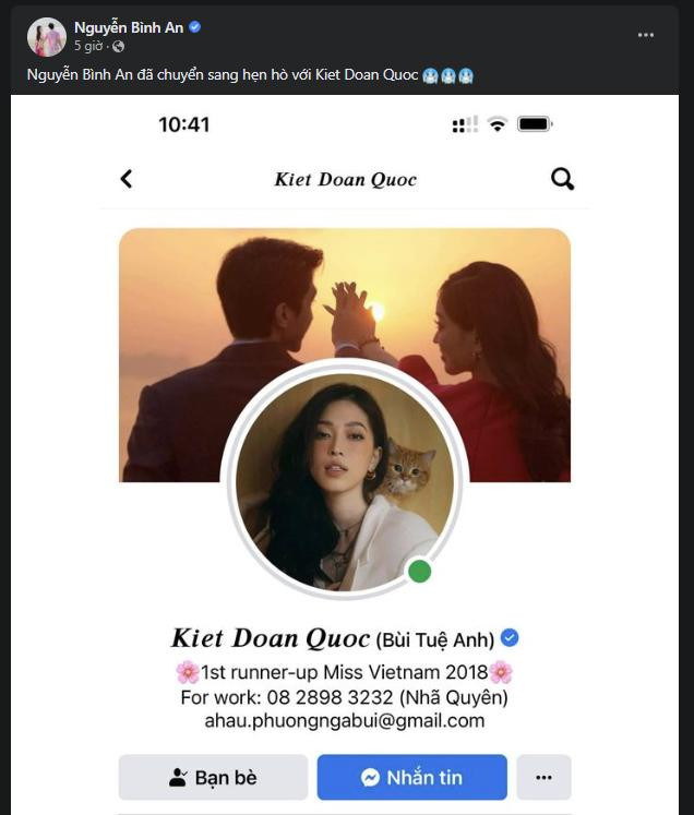 Phản ứng hài hước của diễn viên Bình An khi Á hậu Phương Nga bị hacker đổi tên facebook. Phản ứng hài hước của diễn viên Bình An khi Á hậu Phương Nga bị hacker đổi tên facebook.