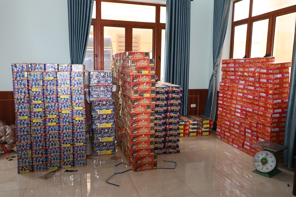 Số pháo nổ cơ quan Công an thu giữ. Ảnh: Công an Hà Nam. Số pháo nổ cơ quan Công an thu giữ. Ảnh: Công an Hà Nam.