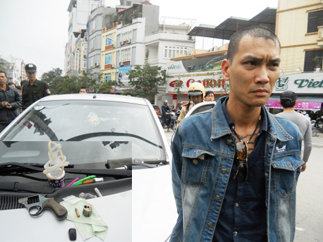 Đối tượng Nguyễn Anh Tuấn và tang vật bị thu giữ