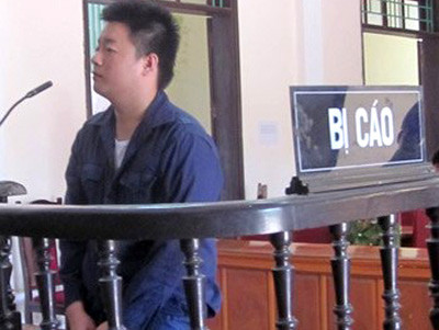 Nguyễn Trọng Vũ tại phiên tòa sáng 18/7. Nguyễn Trọng Vũ tại phiên tòa sáng 18/7