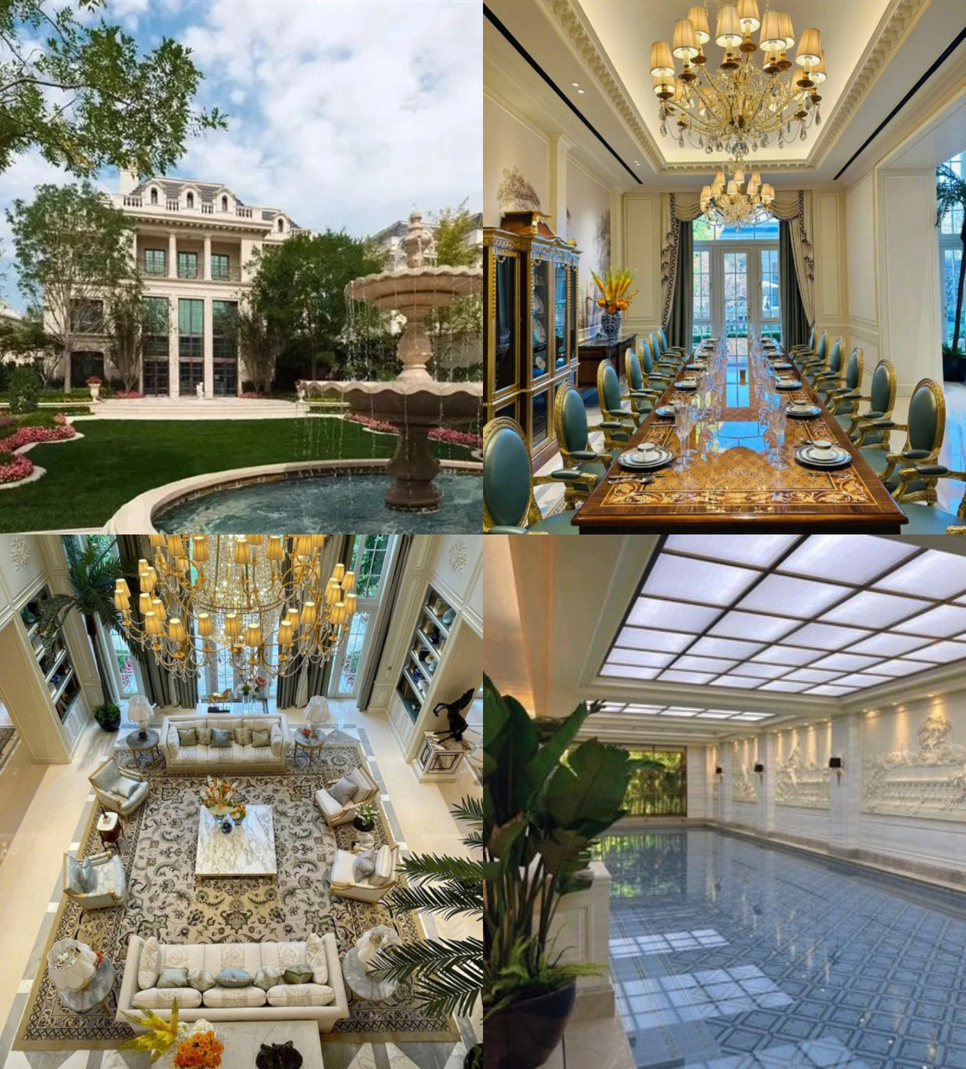 Bên trong căn nhà trị giá 116 triệu USD của Đậu Kiêu và ái nữ vua sòng bạc. Ảnh: Sina.