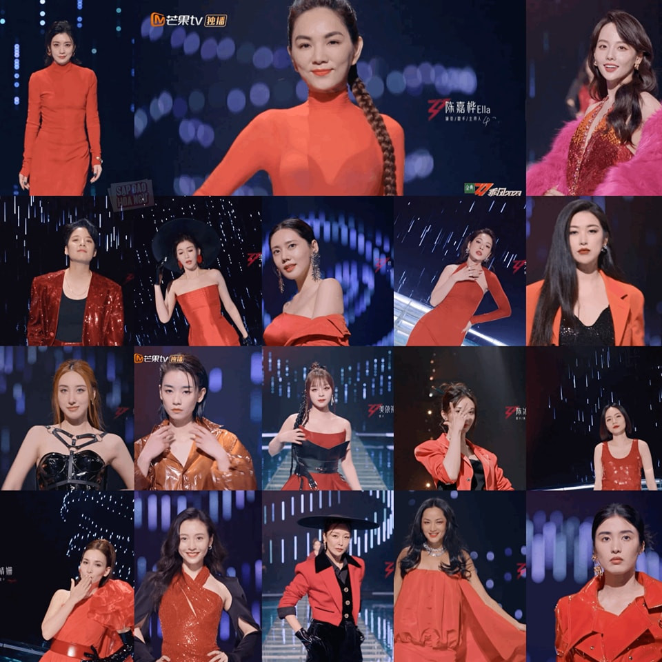 Tạo hình của Chi Pu trong sân khấu ca khúc chủ đề. Ảnh: Weibo.