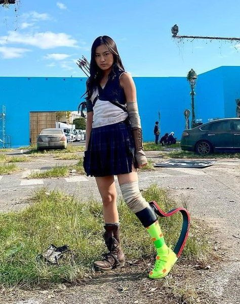 Để vai diễn thuận lợi, Tsunematsu Yuri luyện tập bắn cung, cảnh hành động trước nhiều tháng. Công nghệ CGI (viết tắt của từ computer-generated imagery) - ứng dụng của đồ họa máy tính được sử dụng làm biến mất một bên chân của nhân vật Heiya Akane. Ảnh: yuri_tune. Để vai diễn thuận lợi, Tsunematsu Yuri luyện tập bắn cung, cảnh hành động trước nhiều tháng. Công nghệ CGI (viết tắt của từ computer-generated imagery) - ứng dụng của đồ họa máy tính được sử dụng làm biến mất một bên chân của nhân vật Heiya Akane. Ảnh: yuri_tune.