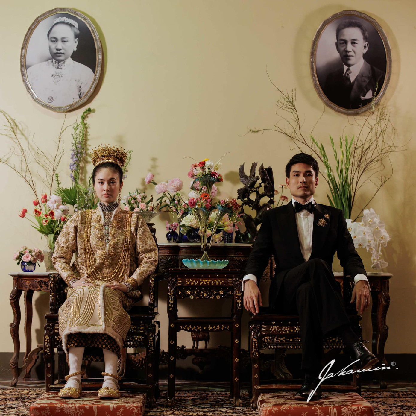 Nong Poy và doanh nhân trẻ Oak Phakwa Hongyok tổ chức hôn lễ ngày 1/3, theo phong tục truyền thống của người Hoa.