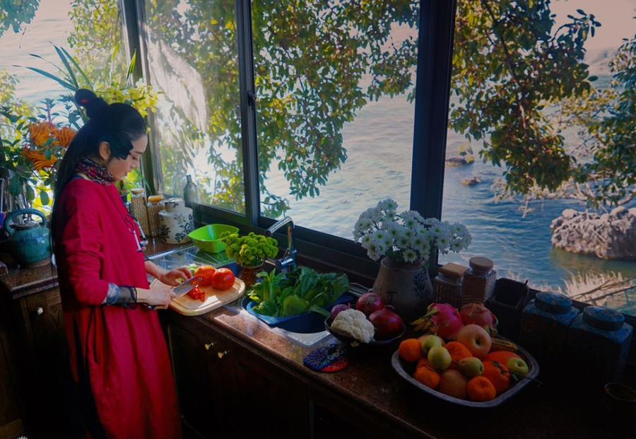 Cuộc sống an nhàn của Dương Lệ Bình trong biệt thự được ví như tiên cảnh. Ảnh: Weibo. Cuộc sống an nhàn của Dương Lệ Bình trong biệt thự được ví như tiên cảnh. Ảnh: Weibo.