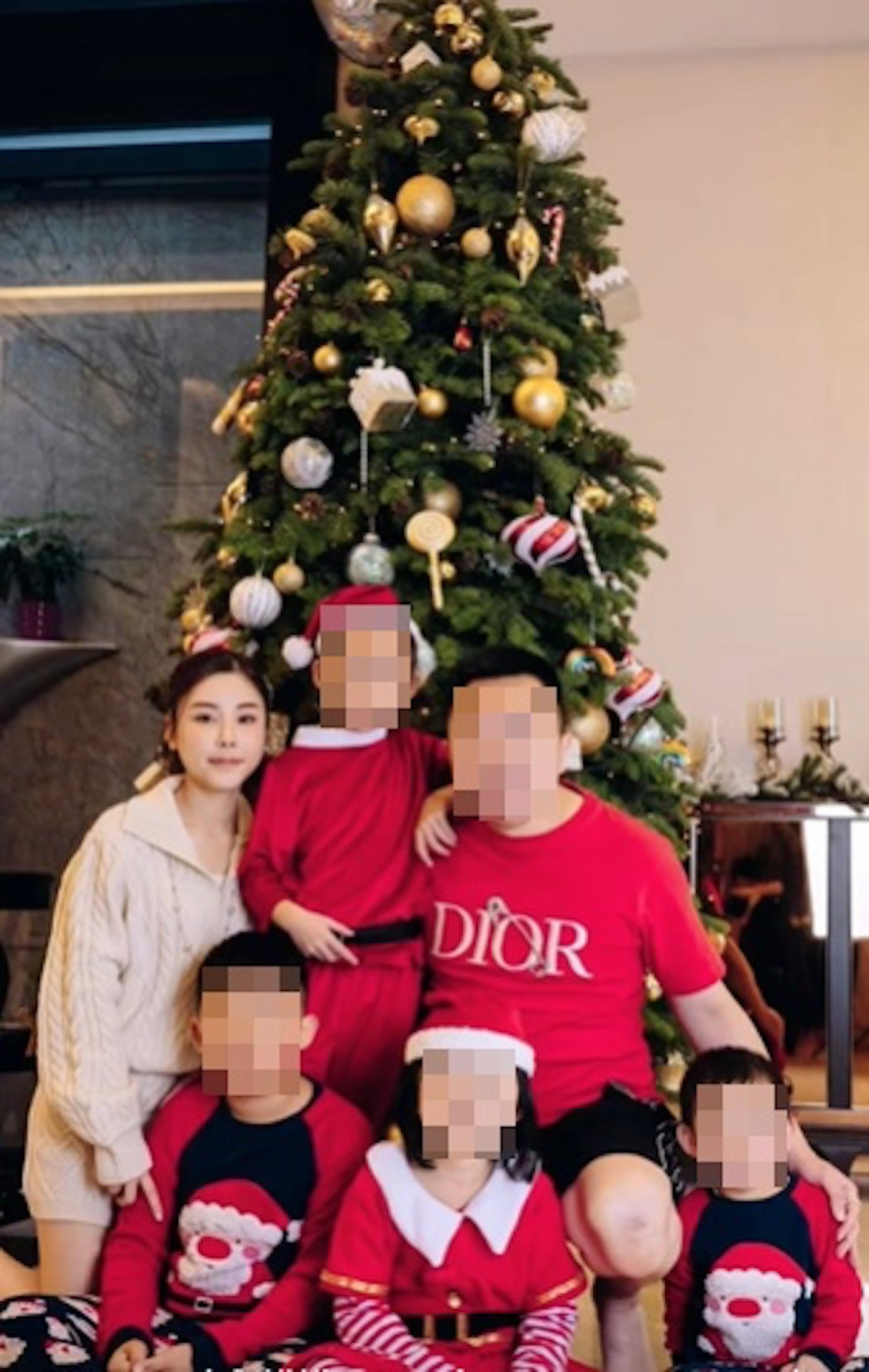 Mẹ Thái Thiên Phượng chia sẻ ảnh chụp cô và chồng hiện tại đưa 4 con đi thăm Disneyland, đi chơi du thuyền, cùng nhau đón Giáng sinh... cho thấy gia đình 6 người sống vui vẻ, hòa thuận. Ảnh: HK01.