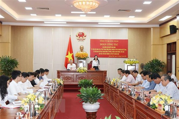 Quang cảnh buổi làm việc. (Ảnh: Phạm Cường/TTXVN) Quang cảnh buổi làm việc. (Ảnh: Phạm Cường/TTXVN)