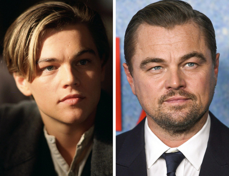 Titanic là thời đỉnh cao nhan sắc của Leonardo DiCaprio. Thời thanh xuân, tài tử là người tình trong mộng của biết bao cô gái nhờ gương mặt ngây thơ, đôi mắt xanh biếc. Diễn viên sinh năm 1974 trở thành biểu tượng Hollywood với nhiều phim nổi bật, doanh thu lớn như Inception, The Great Gatsby, The Revenant… Tài tử ít khi đề cập chuyện tình cảm và nổi tiếng với thói quen hẹn hò các mỹ nhân dưới 25 tuổi.