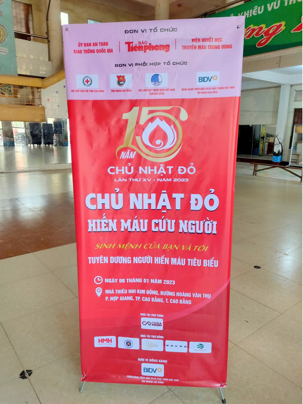 Công tác chuẩn bị cho Ngày hội Chủ nhật Đỏ (8/1) tại Nhà Thiếu nhi Kim Đồng - TP Cao Bằng - tỉnh Cao Bằng đã sẵn sàng.