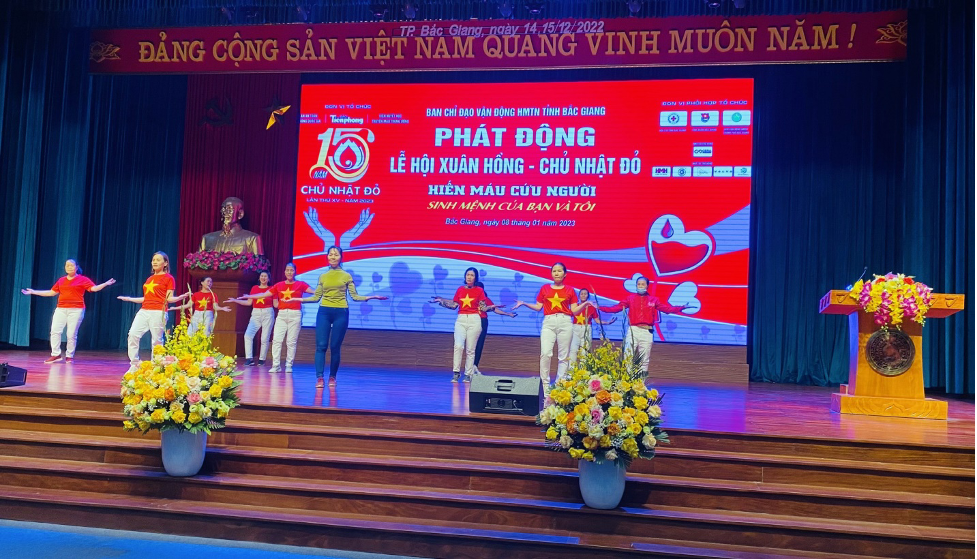 Tiết mục văn nghệ sẽ trình diễn tại Ngày hội Chủ nhật Đỏ lần thứ XV năm 2023 của tỉnh Bắc Giang được chuẩn bị rất kỹ càng.