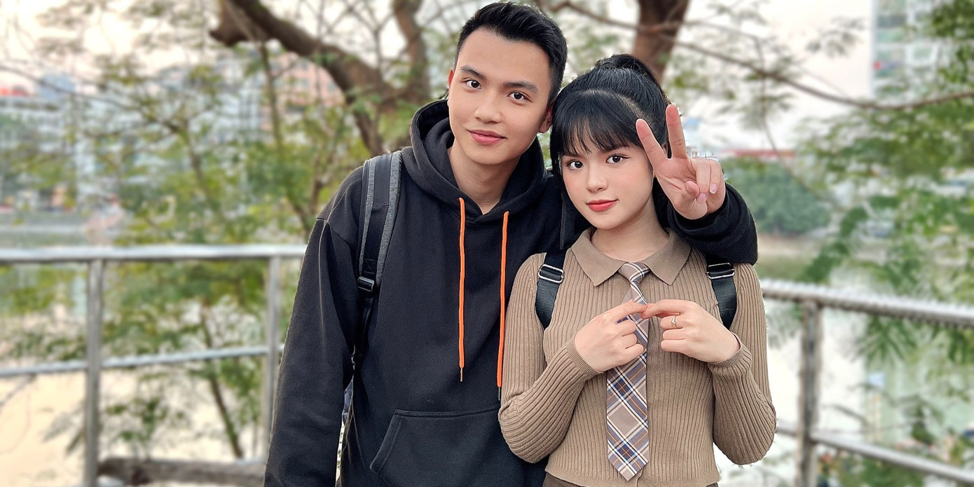 Hà Đan (vai Phương Nga) và Việt Hoàng (vai Thạch) phim Cuộc đời vẫn đẹp sao. Ảnh: NVCC.