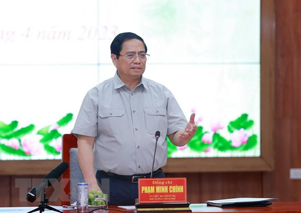 Thủ tướng Phạm Minh Chính làm việc với lãnh đạo chủ chốt tỉnh Khánh Hòa. (Ảnh: Dương Giang/TTXVN) Thủ tướng Phạm Minh Chính làm việc với lãnh đạo chủ chốt tỉnh Khánh Hòa. (Ảnh: Dương Giang/TTXVN)
