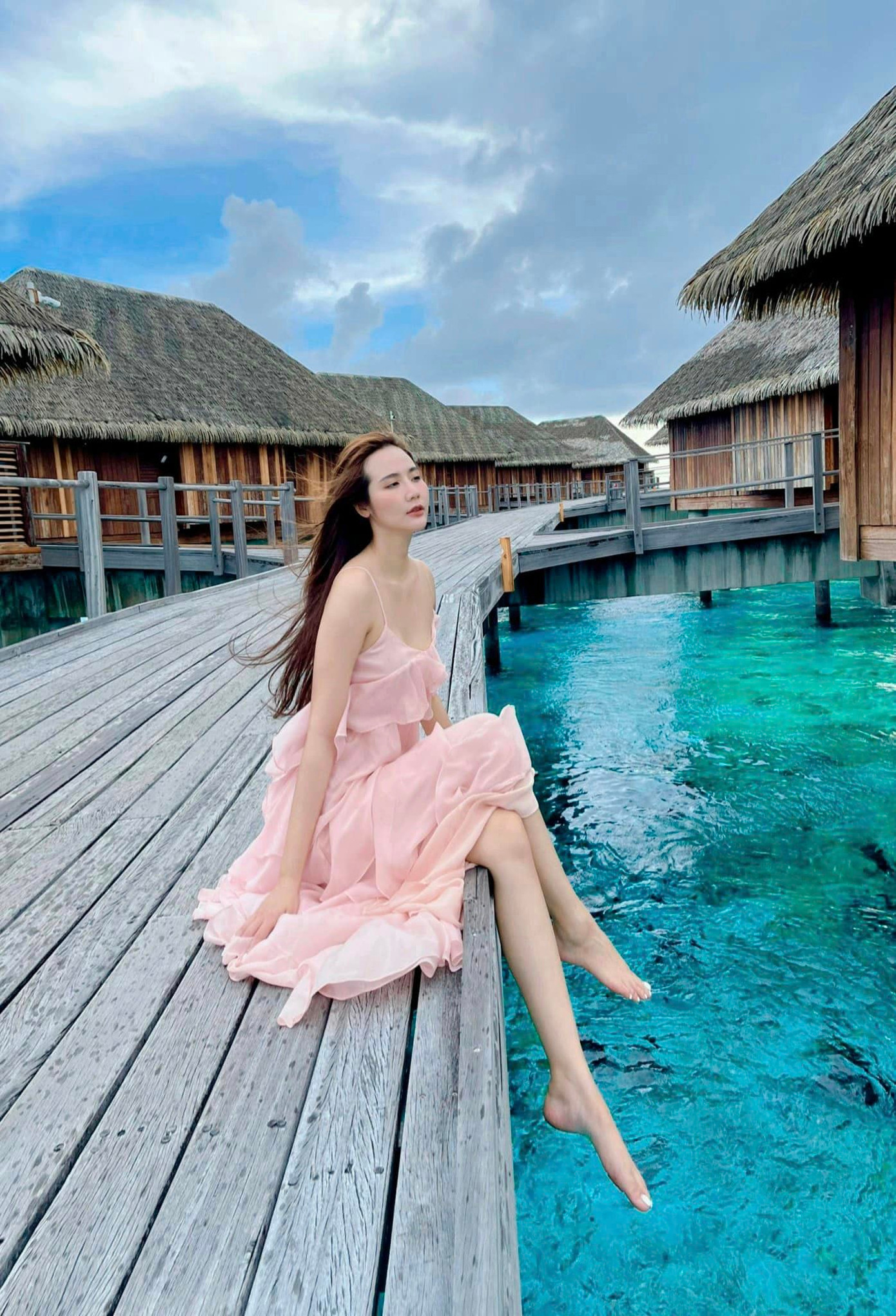 Huyền Lizzie có chuyến du lịch tại thiên đường biển Maldives.