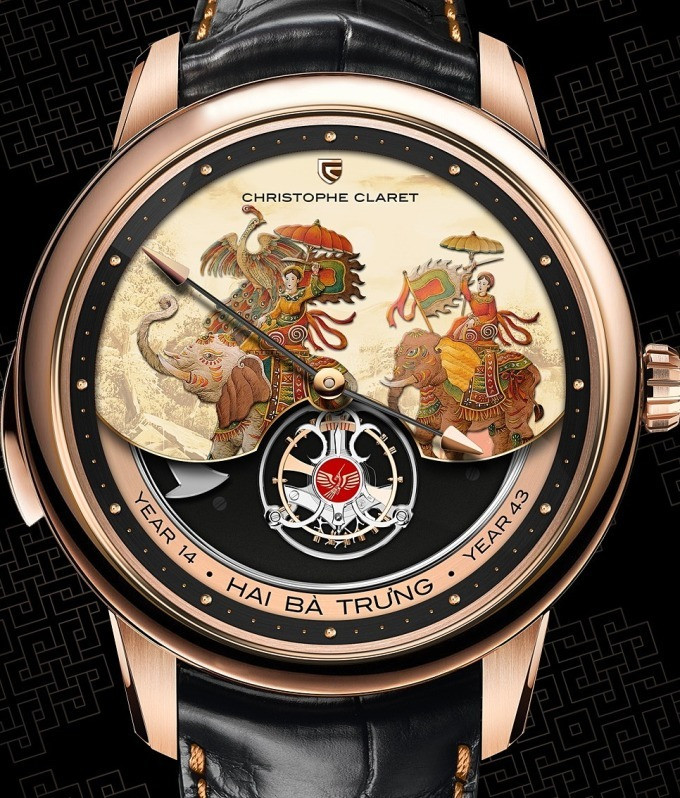 Mẫu đồng hồ &quot;Hai Bà Trưng&quot; do hãng Christophe Claret thiết kế. Ảnh: Christophe Claret