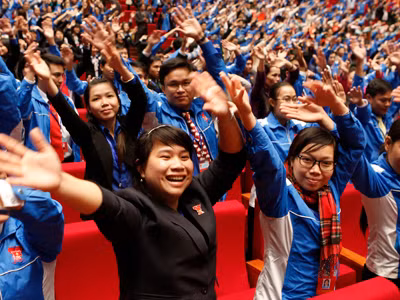 Các đại biểu tại Đại hội Đoàn toàn quốc lần thứ X