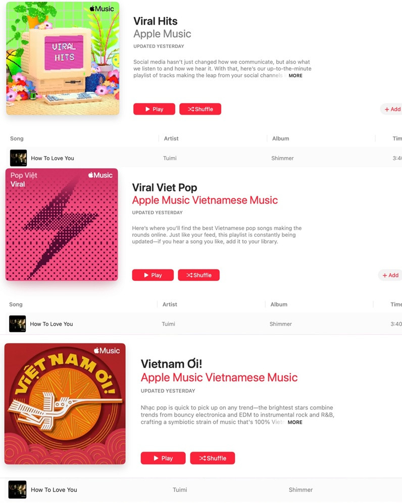 How To Love You của Tuimi đạt nhiều thành tích ấn tượng. Ảnh: FBNV