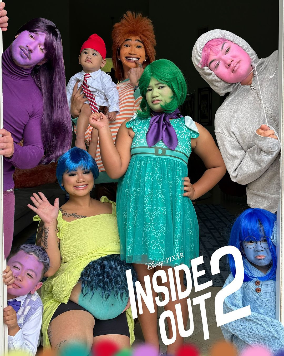 Màn hóa trang phim Inside Out 2 gây sốt MXH. Ảnh: Instagram Bretman Rock.