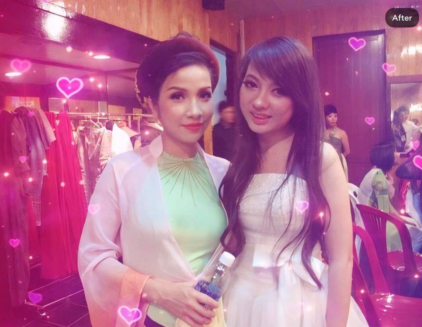 Xuân Nghi &quot;đu idol&quot; Mỹ Linh thành công. Ảnh: Facebook Xuân Nghi