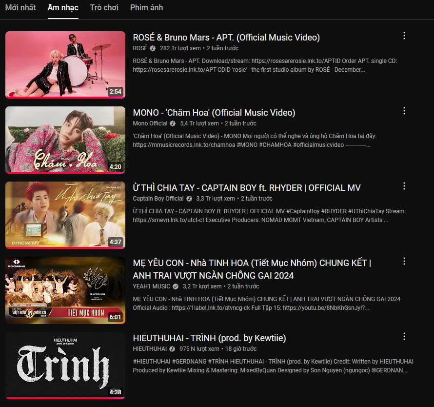 Vị trí Top 5 trending trong chưa đầy 24 giờ ra mắt của Trình chính là bằng chứng cho thấy lời đáp trả của HIEUTHUHAI không sai. Vị trí Top 5 trending trong chưa đầy 24 giờ ra mắt của Trình chính là bằng chứng cho thấy lời đáp trả của HIEUTHUHAI không sai.