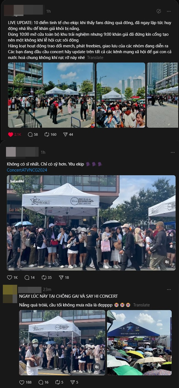 Người hâm mộ khen ngợi ê-kíp có hành động tinh tế. Ảnh: Threads Người hâm mộ khen ngợi ê-kíp có hành động tinh tế. Ảnh: Threads