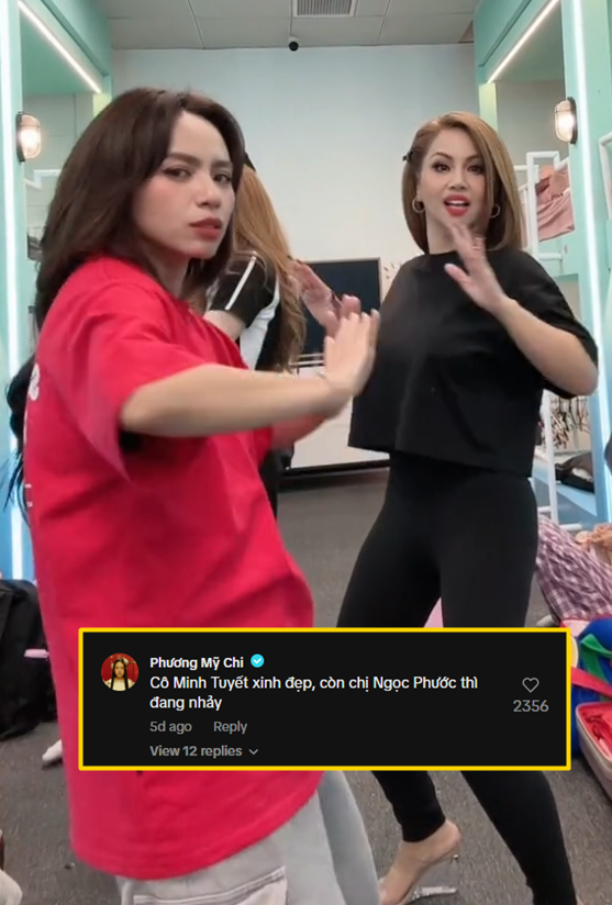 Bình luận hài hước của Phương Mỹ Chi. Ảnh: TikTok Ngọc Phước. Bình luận hài hước của Phương Mỹ Chi. Ảnh: TikTok Ngọc Phước.