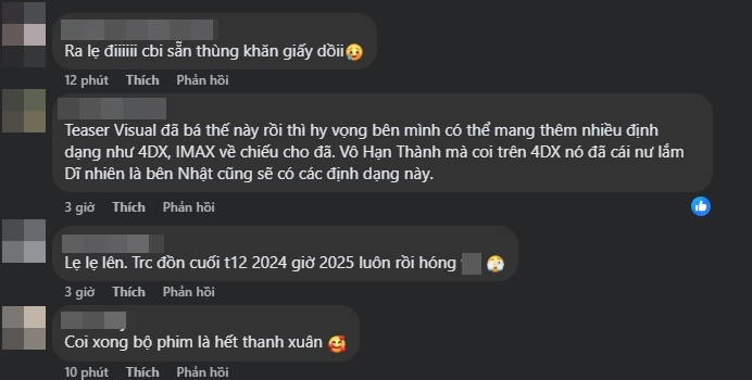 Khán giả tranh luận về Thanh Gươm Diệt Quỷ: Vô Hạn Thành. Ảnh: Chụp màn hình Facebook Khán giả tranh luận về Thanh Gươm Diệt Quỷ: Vô Hạn Thành. Ảnh: Chụp màn hình Facebook