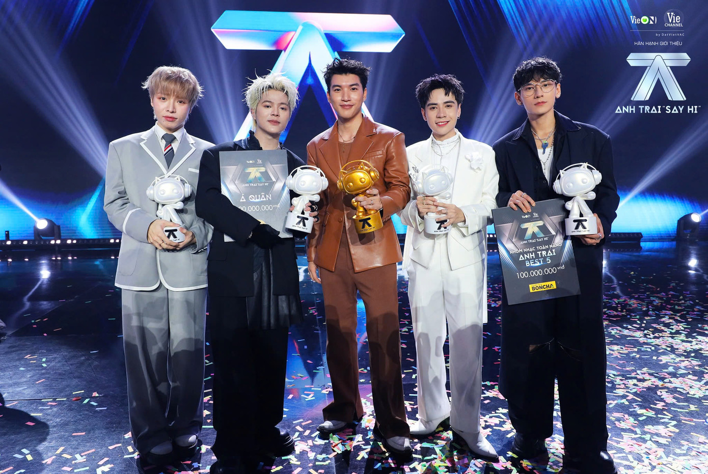 Anh Trai "Say Hi" có nhiều ca khúc lọt top trending cao trên YouTube. Ảnh: VieON Anh Trai "Say Hi" có nhiều ca khúc lọt top trending cao trên YouTube. Ảnh: VieON