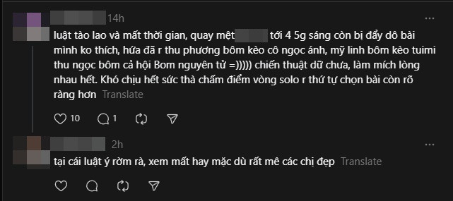 Khán giả sợ luật chơi sẽ khiến các Chị Đẹp mích lòng. Ảnh: Threads Khán giả sợ luật chơi sẽ khiến các Chị Đẹp mích lòng. Ảnh: Threads
