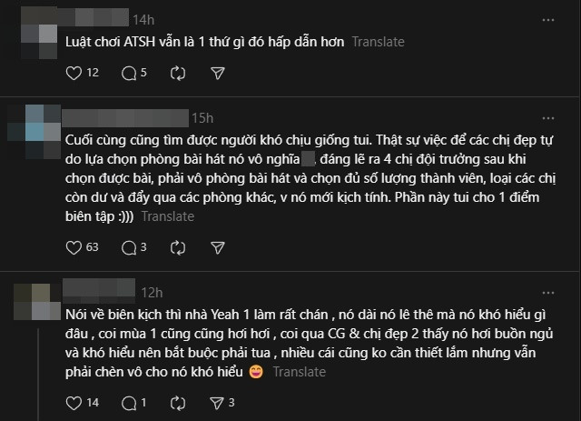 Khán giả chê bai kịch bản của Chị Đẹp Đạp Gió 2024. Ảnh: Threads Khán giả chê bai kịch bản của Chị Đẹp Đạp Gió 2024. Ảnh: Threads