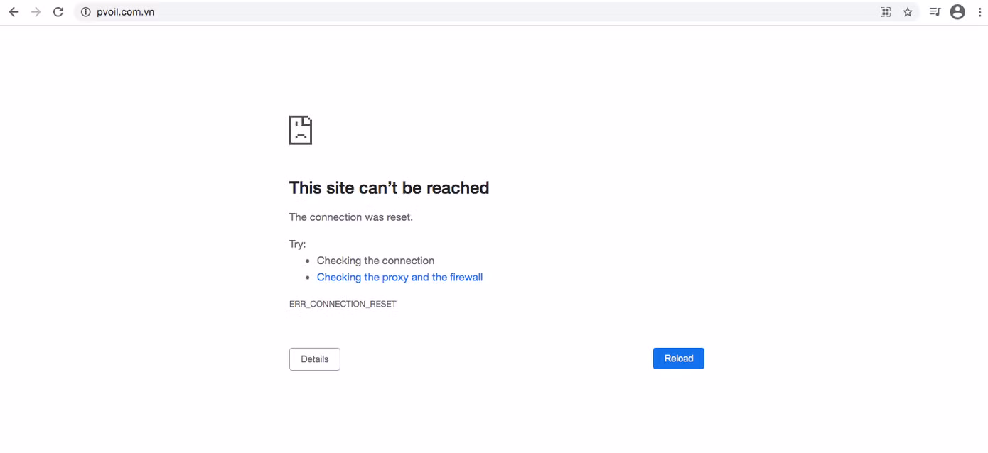 Đến cuối giờ chiều, website và hệ thống của PVOil vẫn chưa vận hành trở lại được. Đến cuối giờ chiều, website và hệ thống của PVOil vẫn chưa vận hành trở lại được.