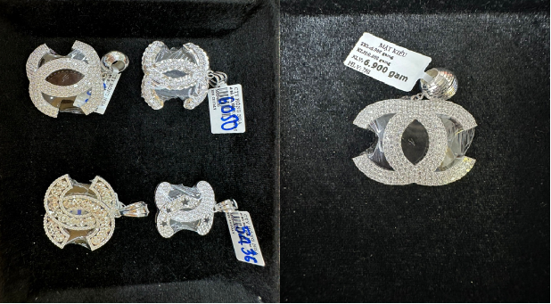 Các sản phẩm giả mạo nhãn hiệu bị tịch thu.