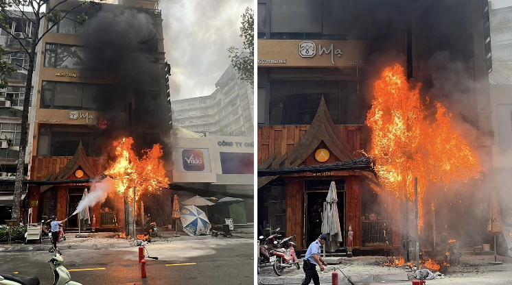 Hiện trường vụ cháy. Ảnh: MH Hiện trường vụ cháy. Ảnh: MH