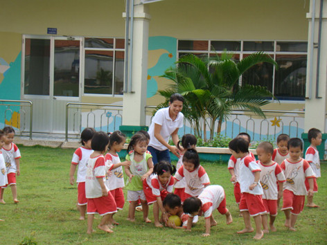 Không gian thoáng rộng cho trẻ vui chơi